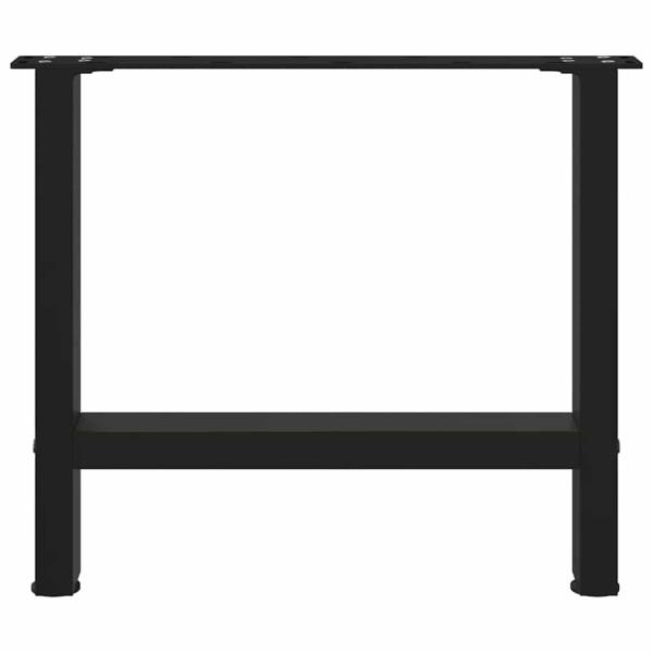 Couchtischbeine Schwarz 2 Stk. 60x(42-43) cm Stahl