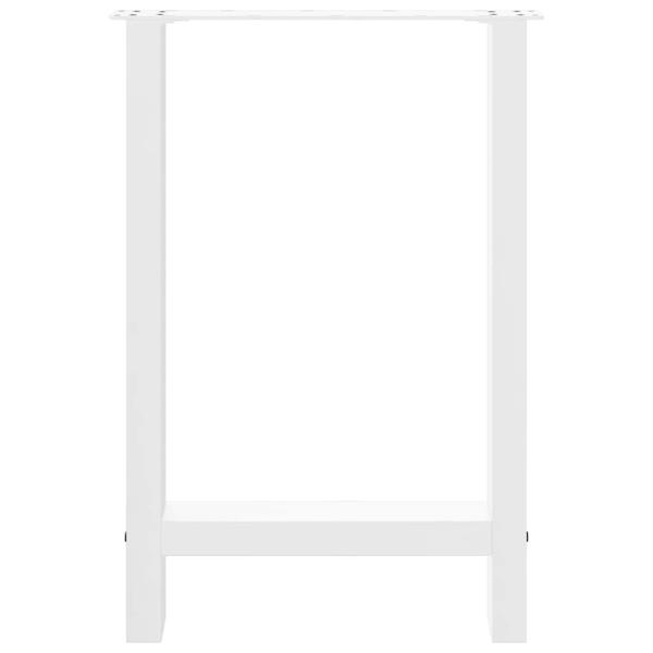 Couchtischbeine Weiß 2 Stk. 50x(72-73) cm Stahl
