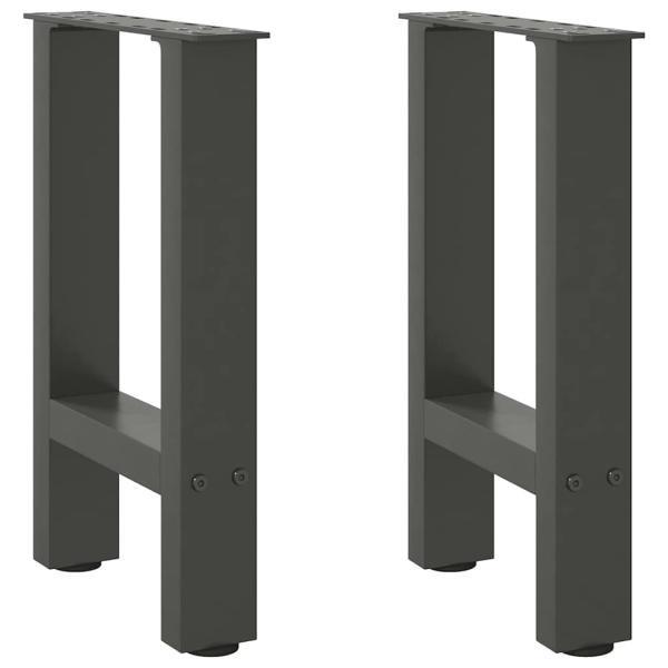 ARDEBO.de - Couchtischbeine Anthrazit 2 Stk. 38x(42-43) cm Stahl