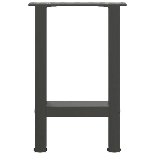 Couchtischbeine Anthrazit 2 Stk. 38x(42-43) cm Stahl