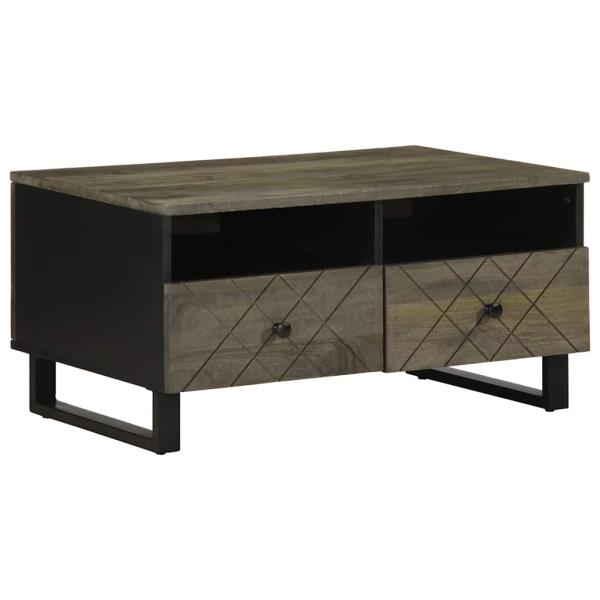 ARDEBO.de - Couchtisch Schwarz 80x54x40 cm Massivholz Mango