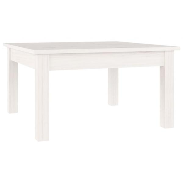 Couchtisch Weiß 55x55x30 cm Massivholz Kiefer
