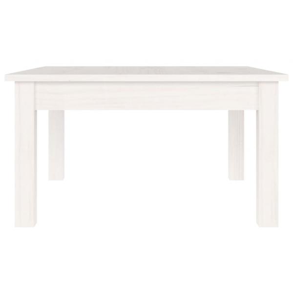 Couchtisch Weiß 55x55x30 cm Massivholz Kiefer