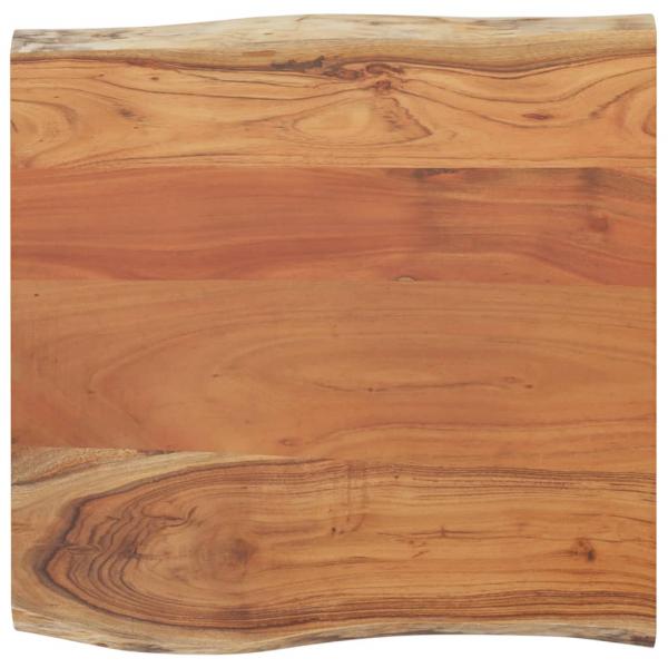Tischplatte 60x60x2,5 cm Quadratisch Akazienholz Naturkante