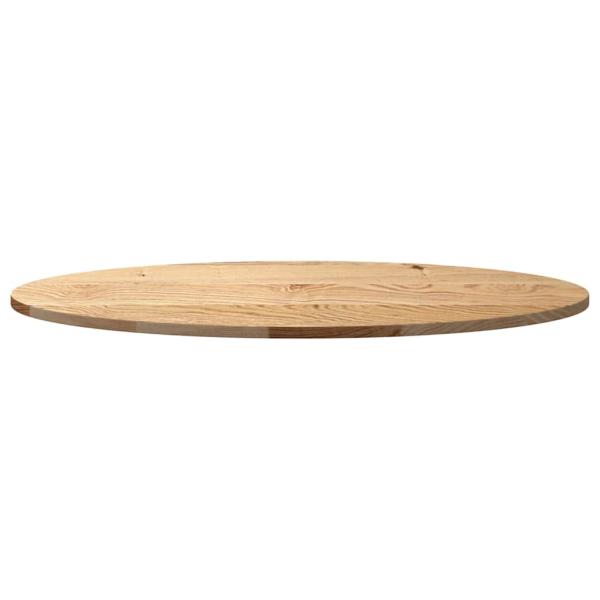Tischplatte 100x50x2 cm Massivholz Eiche Oval