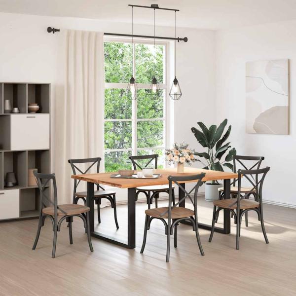 Tischplatte Hellbraun 180x120x4,2cm Massivholz Eiche Rechteckig