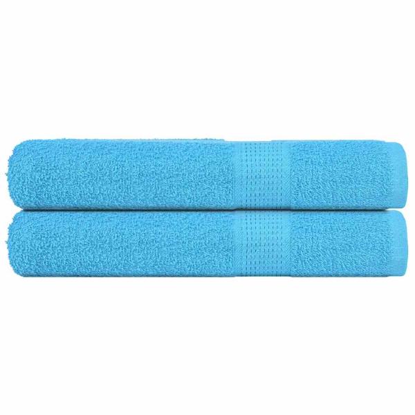 ARDEBO.de - Handtücher 2 Stk. Türkis 100x200 cm 360 g/m² 100% Baumwolle