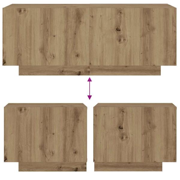 Nachttisch Artisan-Eiche 100x35x40 cm Holzwerkstoff