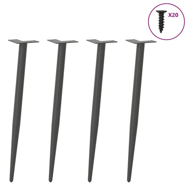 ARDEBO.de - Couchtischbeine Konische Form 4 Stk. Anthrazit 72-73 cm Stahl