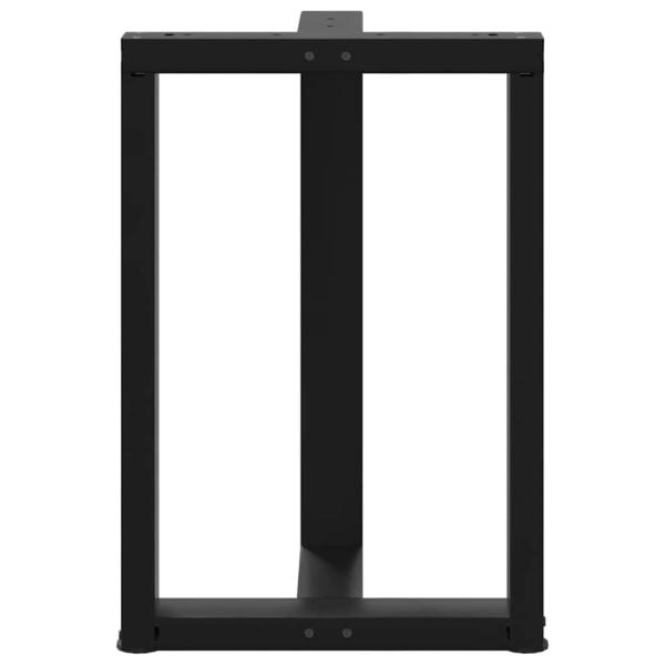 Esstischbeine T-Form 2 Stk. Schwarz 60x35x(72-73) cm Stahl