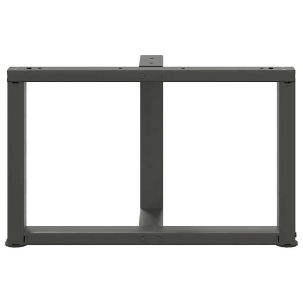 Couchtischbeine T-Form 2 Stk. Anthrazit 70x25x(42-43) cm Stahl