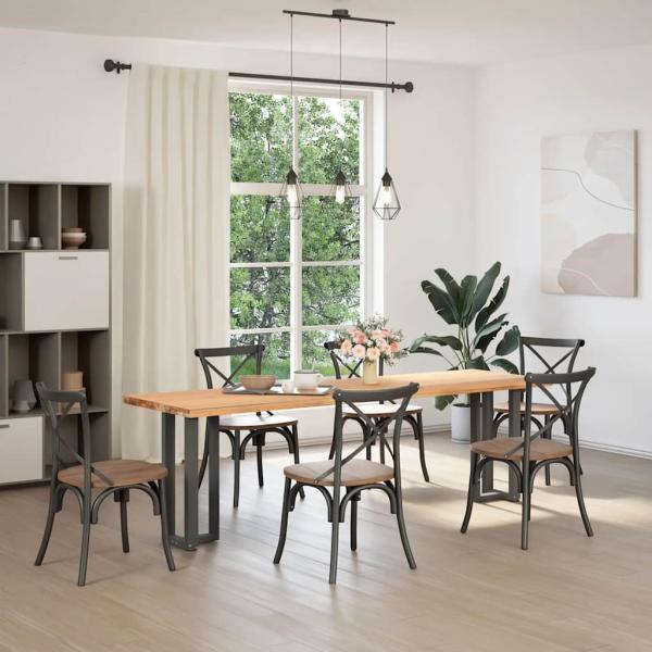 ARDEBO.de - Konsolentischbeine T-Form 2Stk. Anthrazit 38x25x(72-73)cm Stahl