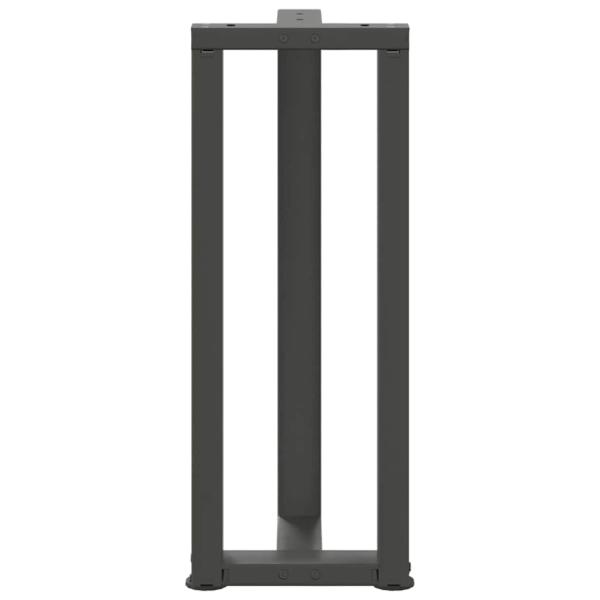 Konsolentischbeine T-Form 2Stk. Anthrazit 38x25x(72-73)cm Stahl
