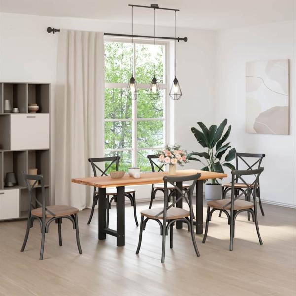 Couchtischbeine Schwarz 2 Stk. 50x(72-73) cm Stahl