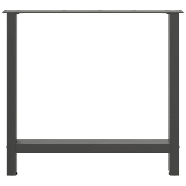 Couchtischbeine Anthrazit 2 Stk. 80x(72-73) cm Stahl