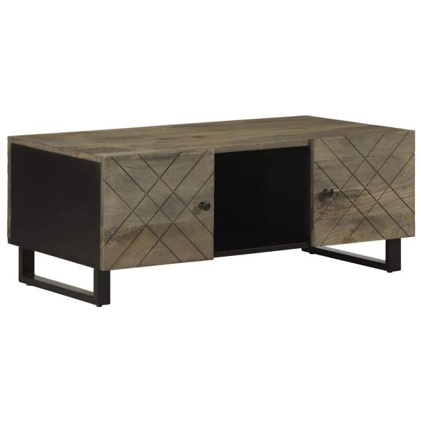 ARDEBO.de - Couchtisch Schwarz 100x54x40 cm Massivholz Mango