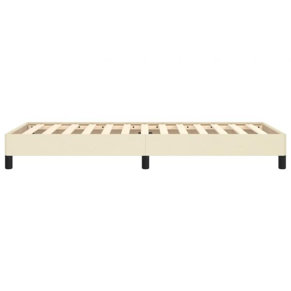 Bettgestell Creme 100x200 cm Kunstleder