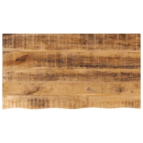 ARDEBO.de - Tischplatte 100x60x2,5 cm Baumkante Massivholz Raues Mangoholz