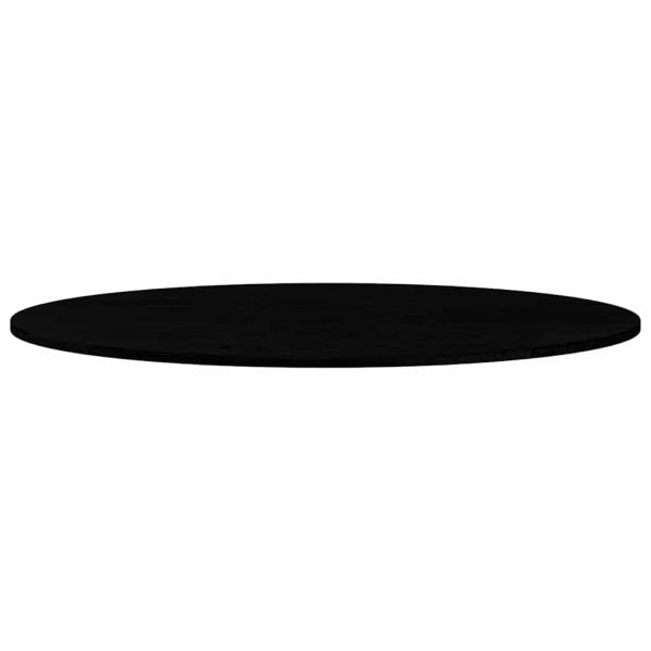 Tischplatte Dunkelbraun 120x60x2 cm Massivholz Eiche Oval