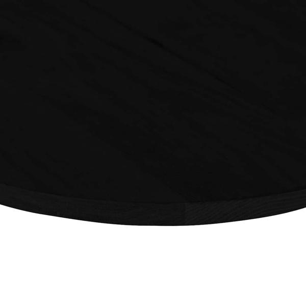 Tischplatte Dunkelbraun 120x60x2 cm Massivholz Eiche Oval