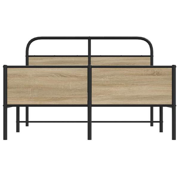 Bettgestell ohne Matratze 120x190 cm Sonoma-Eiche Holzwerkstoff