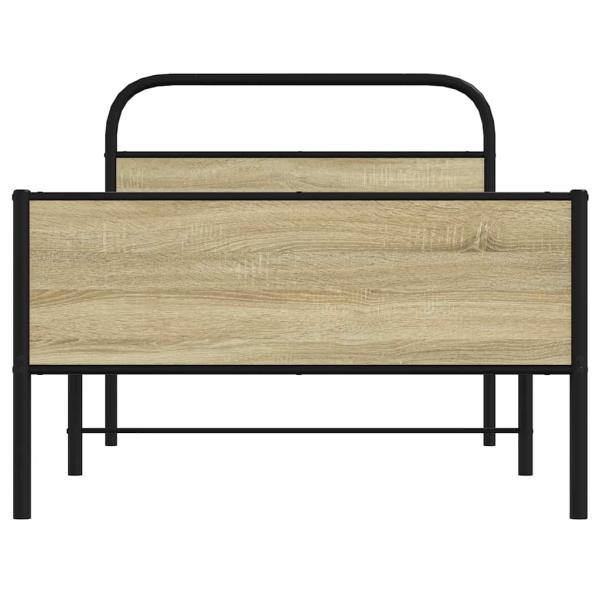 Bettgestell ohne Matratze 90x190 cm Sonoma-Eiche Holzwerkstoff