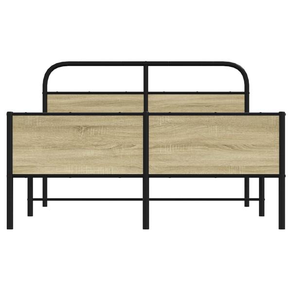 Bettgestell ohne Matratze 140x190 cm Sonoma-Eiche Holzwerkstoff