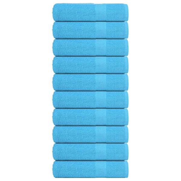 Handtücher 10 Stk. Türkis 50x100 cm 360 g/m² 100% Baumwolle