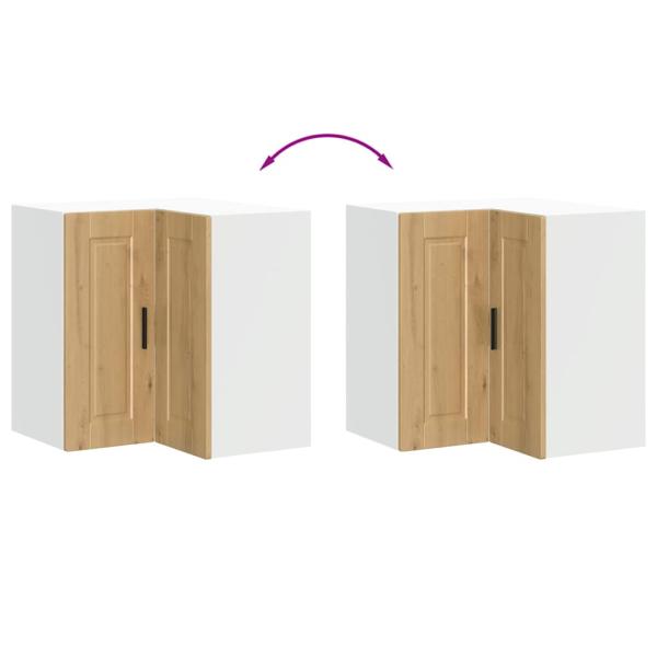 Küchen-Eckhängeschrank Porto Artisan-Eiche Holzwerkstoff