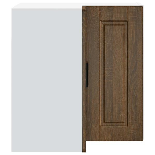 ARDEBO.de - Küchen-Eckhängeschrank Porto Braun Eichen-Optik Holzwerkstoff