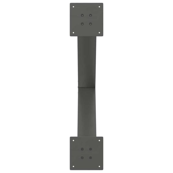 Esstischbeine X-Form 2 Stk. Anthrazit 80x(72-73) cm Stahl