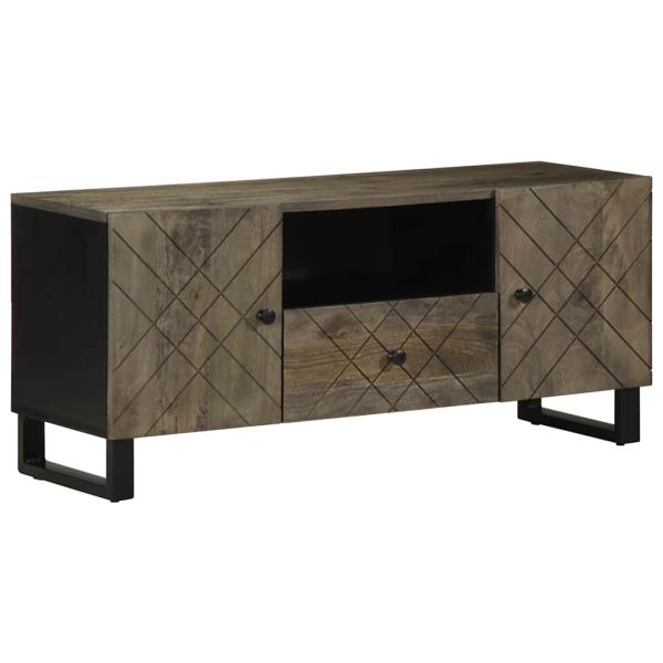 ARDEBO.de - TV-Schrank Schwarz 105x33x46 cm Massivholz Mango