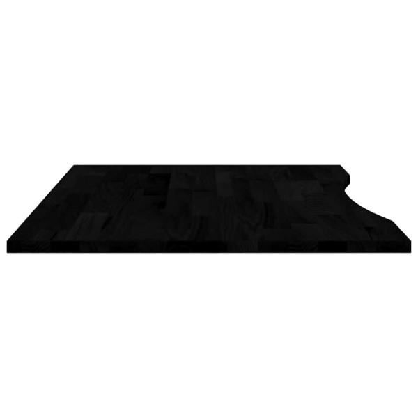 ARDEBO.de - Schreibtischplatte Dunkelbraun 100x80x2,5 cm Massivholz Eiche