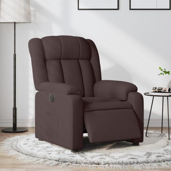 ARDEBO.de - Relaxsessel Elektrisch Dunkelbraun Stoff