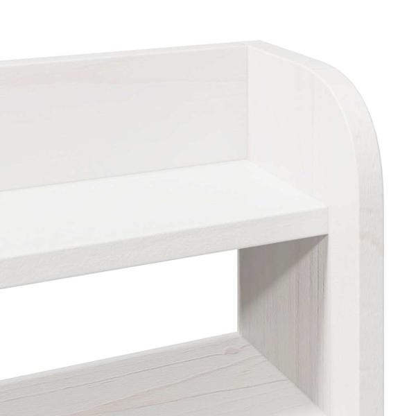 Massivholzbett ohne Matratze Weiß 120x200 cm Kiefernholz