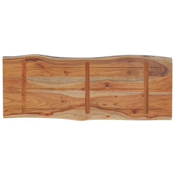 Tischplatte 90x40x2,5 cm Rechteckig Massivholz Akazie Baumkante