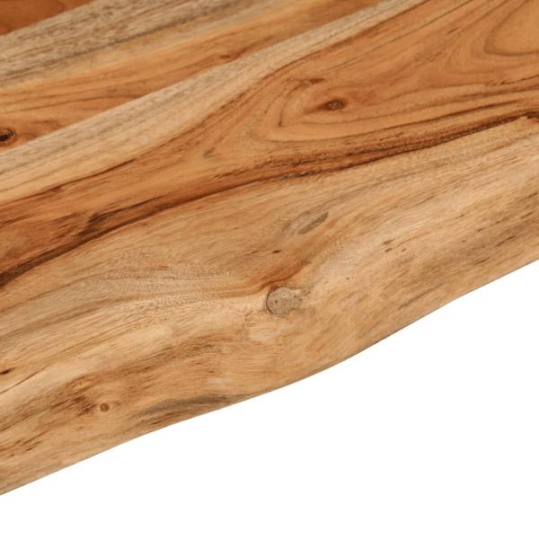 Tischplatte 90x40x2,5 cm Rechteckig Massivholz Akazie Baumkante