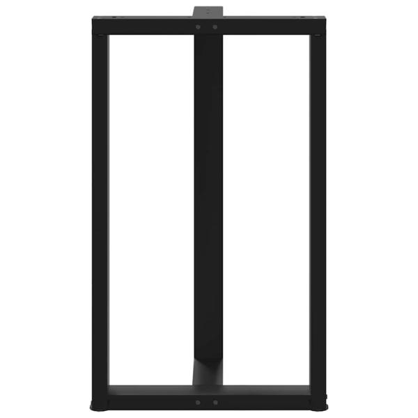 Bartischbeine T-Form 2 Stk. Schwarz 60x35x(101-102) cm Stahl