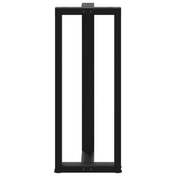 Bartischbeine T-Form 2 Stk. Schwarz 40x35x(101-102) cm Stahl
