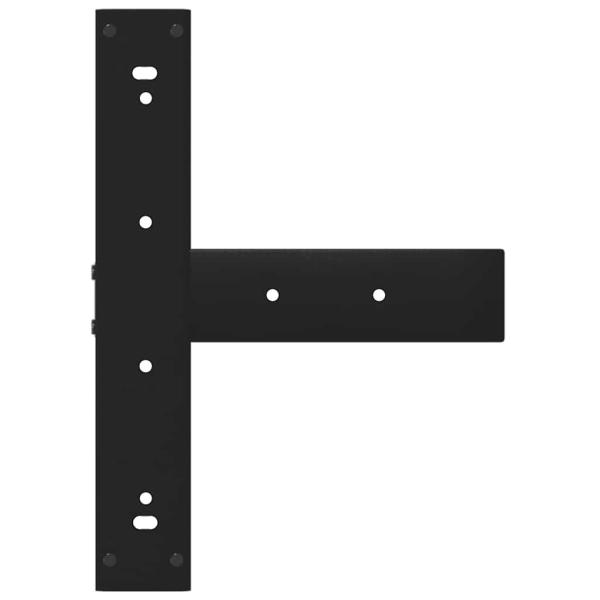 Bartischbeine T-Form 2 Stk. Schwarz 40x35x(101-102) cm Stahl