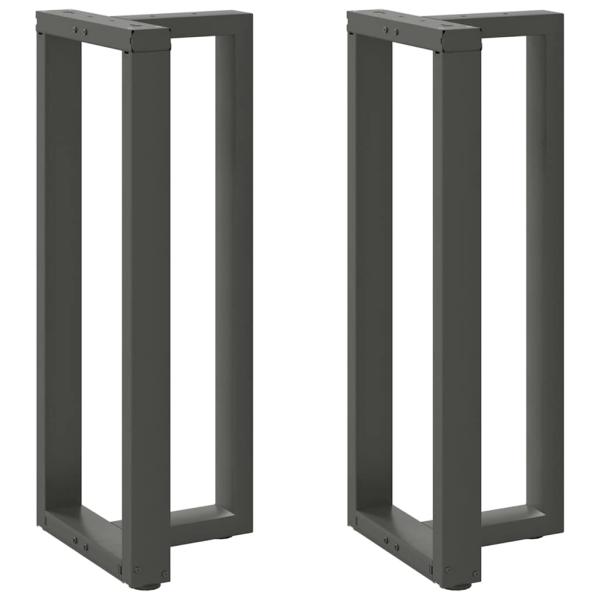 ARDEBO.de - Bartischbeine T-Form 2 Stk. Anthrazit 40x35x(101-102) cm Stahl
