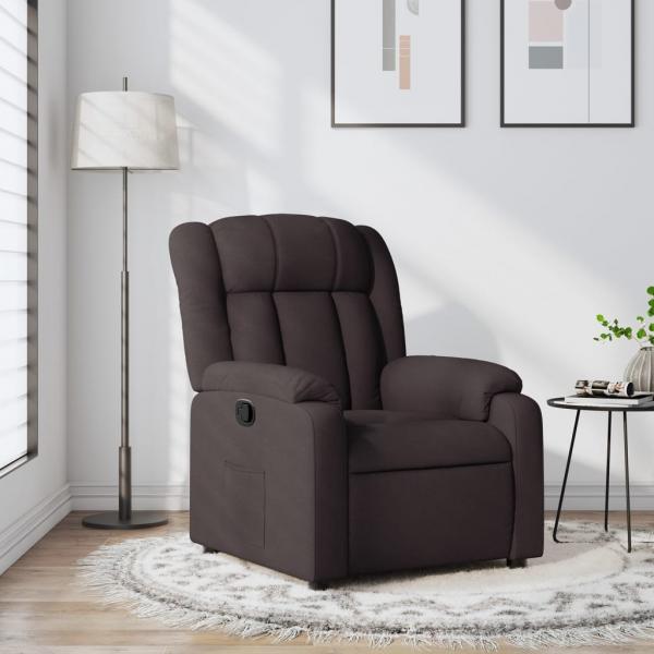 ARDEBO.de - Relaxsessel Dunkelbraun Stoff