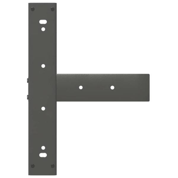 Bartischbeine T-Form 2 Stk. Anthrazit 40x35x(91-92) cm Stahl