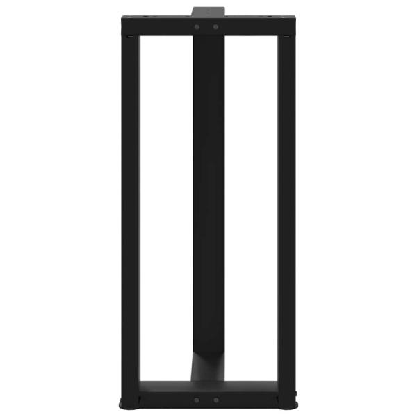 Bartischbeine T-Form 2 Stk. Schwarz 50x35x(91-92) cm Stahl