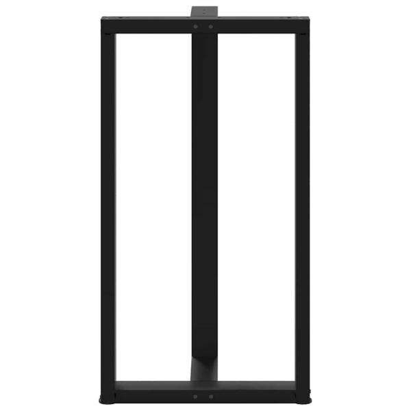 Bartischbeine T-Form 2 Stk. Schwarz 60x35x(111-112) cm Stahl