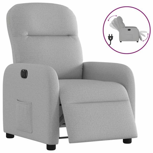 ARDEBO.de - Relaxsessel Elektrisch Wolkengrau Stoff