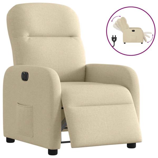 ARDEBO.de - Relaxsessel Elektrisch Creme Stoff
