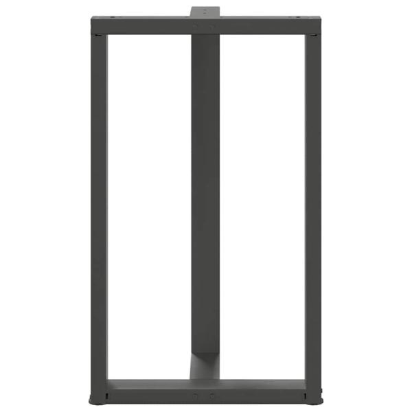 Bartischbeine T-Form 2 Stk. Anthrazit 60x35x(101-102) cm Stahl