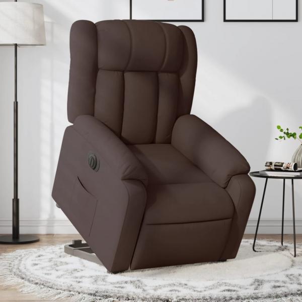 ARDEBO.de - Relaxsessel mit Aufstehhilfe Elektrisch Dunkelbraun Stoff
