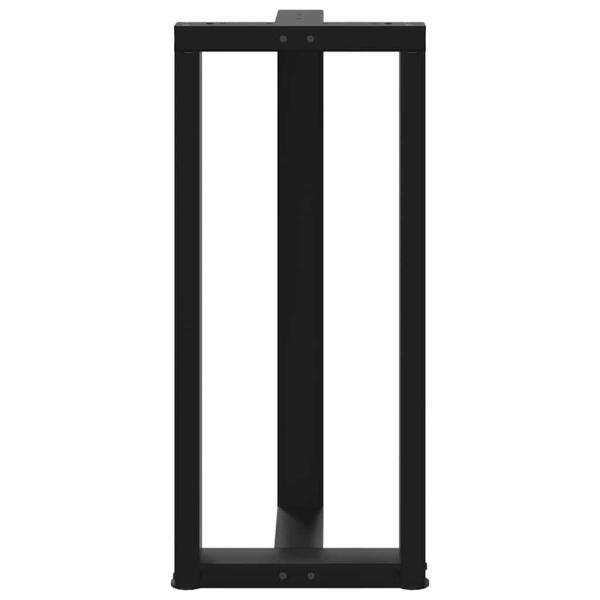Bartischbeine T-Form 2 Stk. Schwarz 40x35x(91-92) cm Stahl